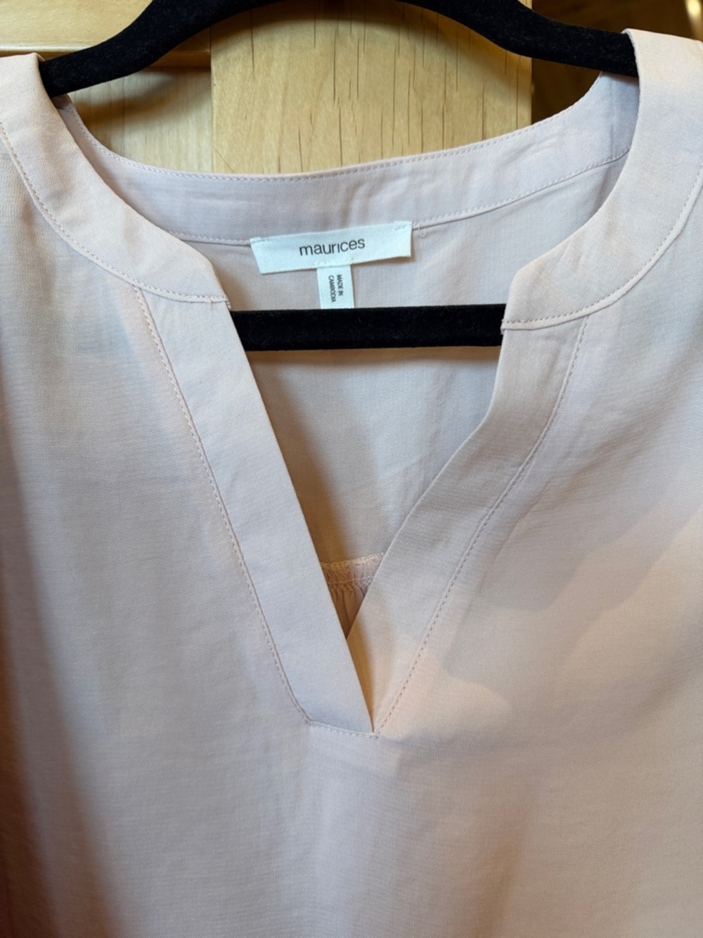 SET OF 3 Maurices Atwood 3/4 sleeve Popover Blouse, Size M, Teal, Lilac & Cream - Picture 4 of 5